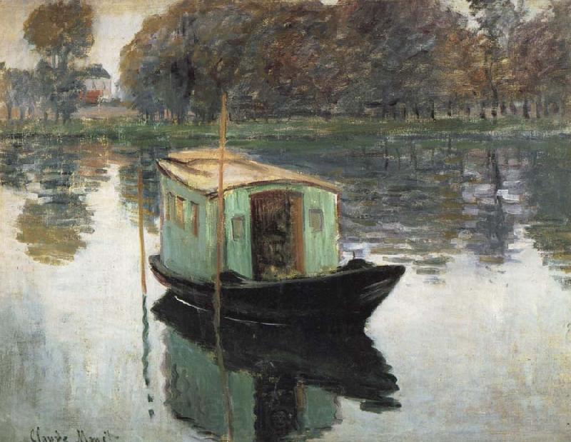 Claude Monet The Studio Boat France oil painting art